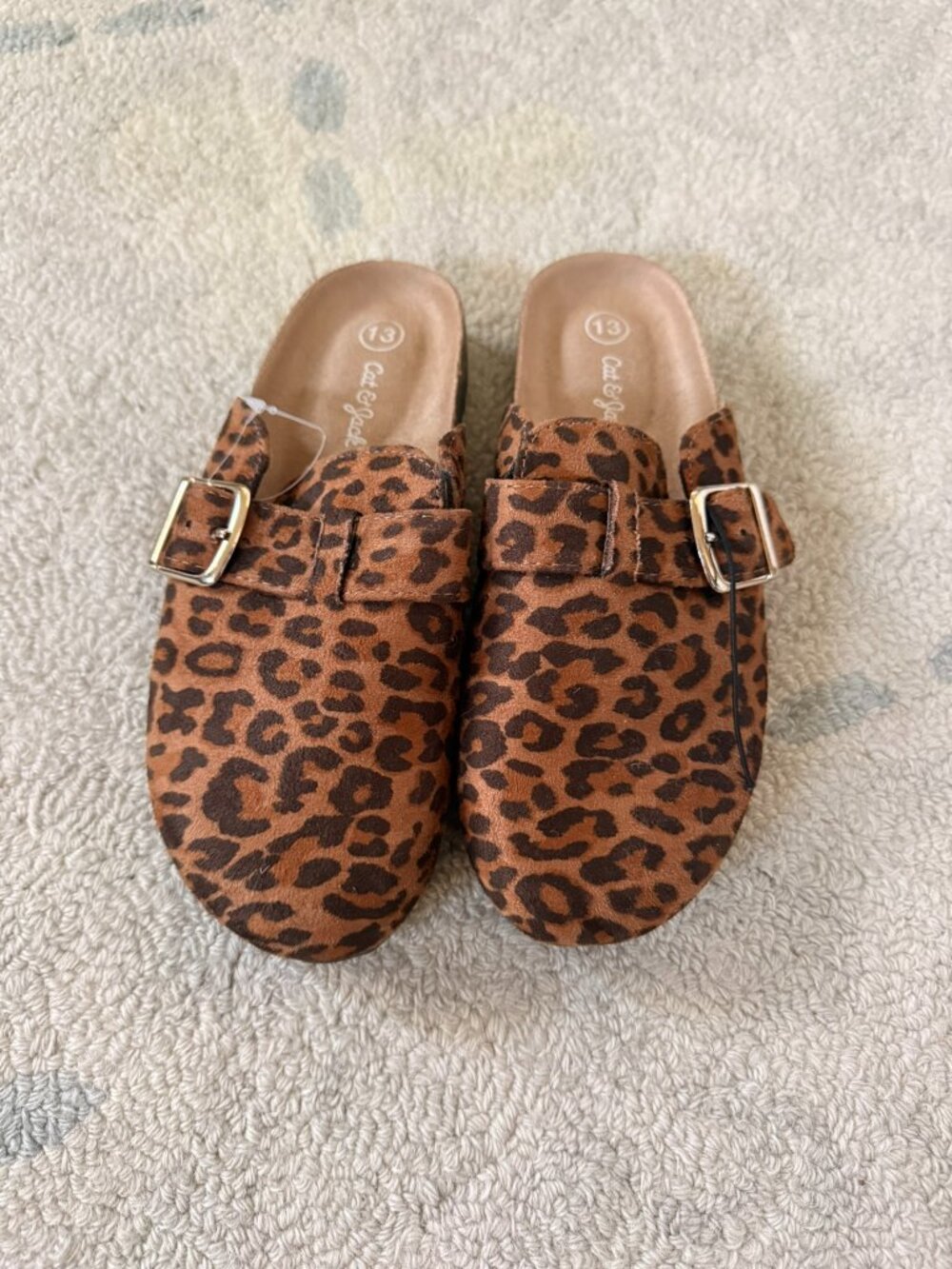 Cat & Jack Kids' Tate Clogs - Leopard NWT Size 13